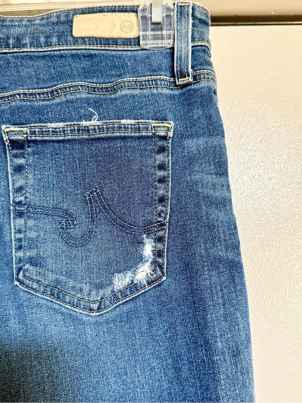 AG Adriano Goldschmied Farrah High Rise Skinny Ankle Jeans Distressed 27R - Picture 12 of 14